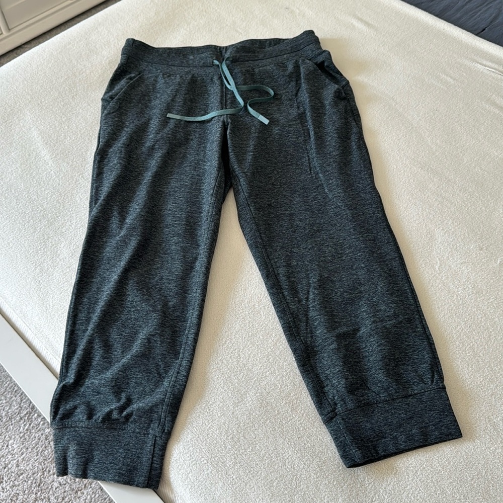 Soft Jersey Classic-Fit Mid-Rise Cropped Jogger Sz 10